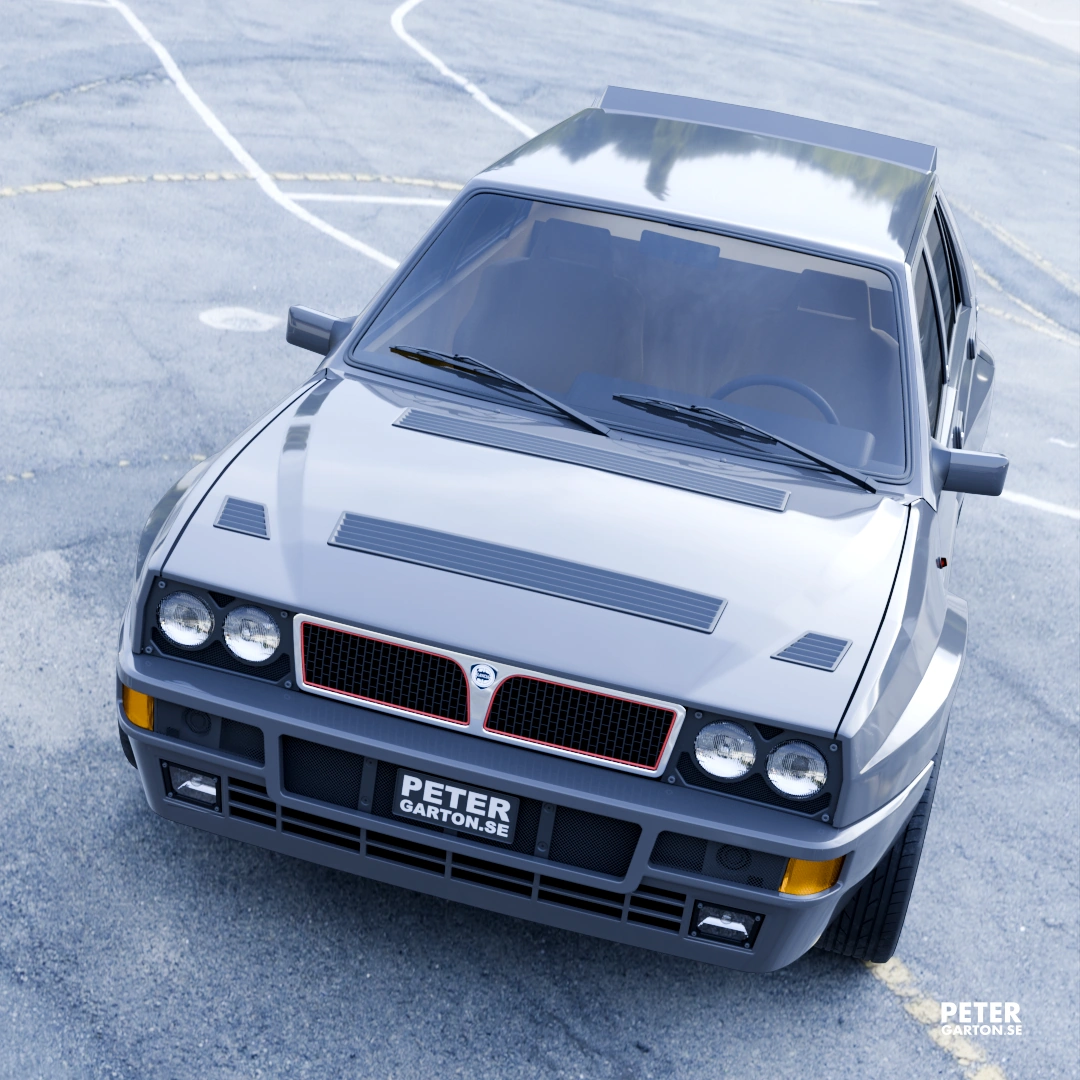 3D visualisering Lancia Delta HF Integrale Evoluzione II