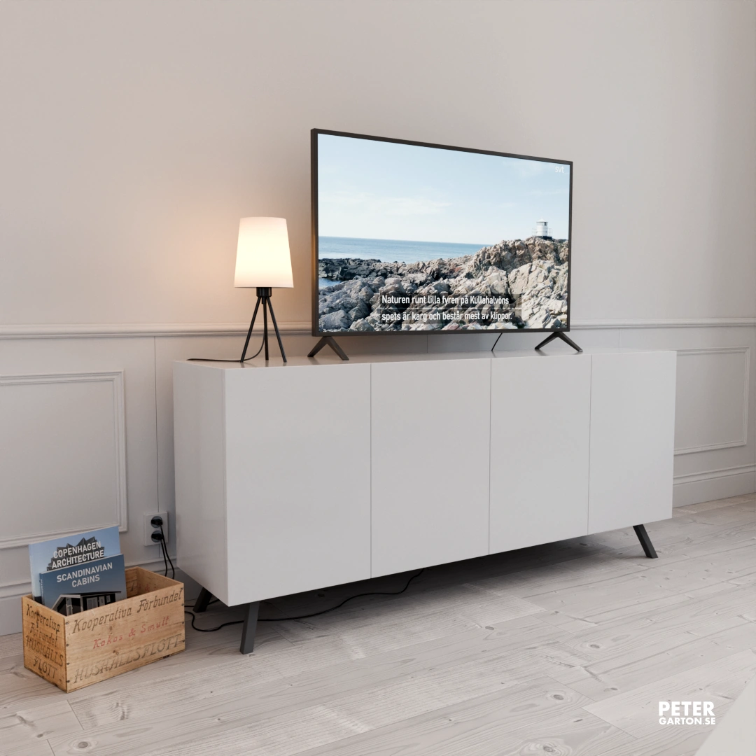 3D visualisering av tomtar och lysande keramikhus i sekelskifteslägenhet närbild 3D visualisering av tomtar och lysande keramikhus i sekelskifteslägenhet närbild