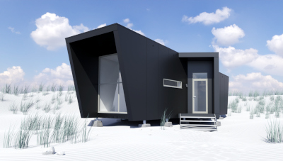 Modern house in black