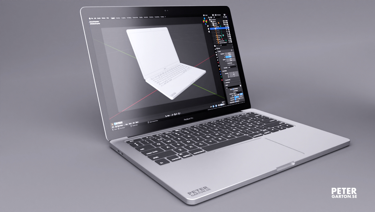 3D creation project Mac Book Pro Laptop by Peter Garton